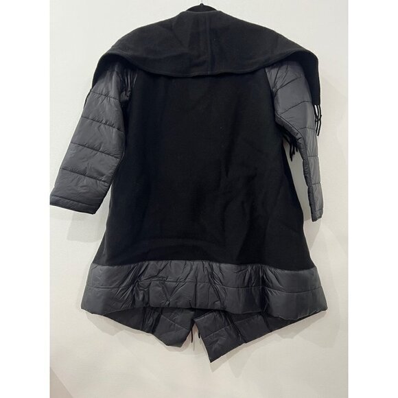 NWT SEVENTY VENEZIA Made In Italy OneSize Black Wool Blend Fringe Cardigan - Picture 5 of 9